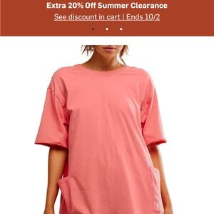 FP Movement by Free People Coral Short Sleeve Hot Shot Romper